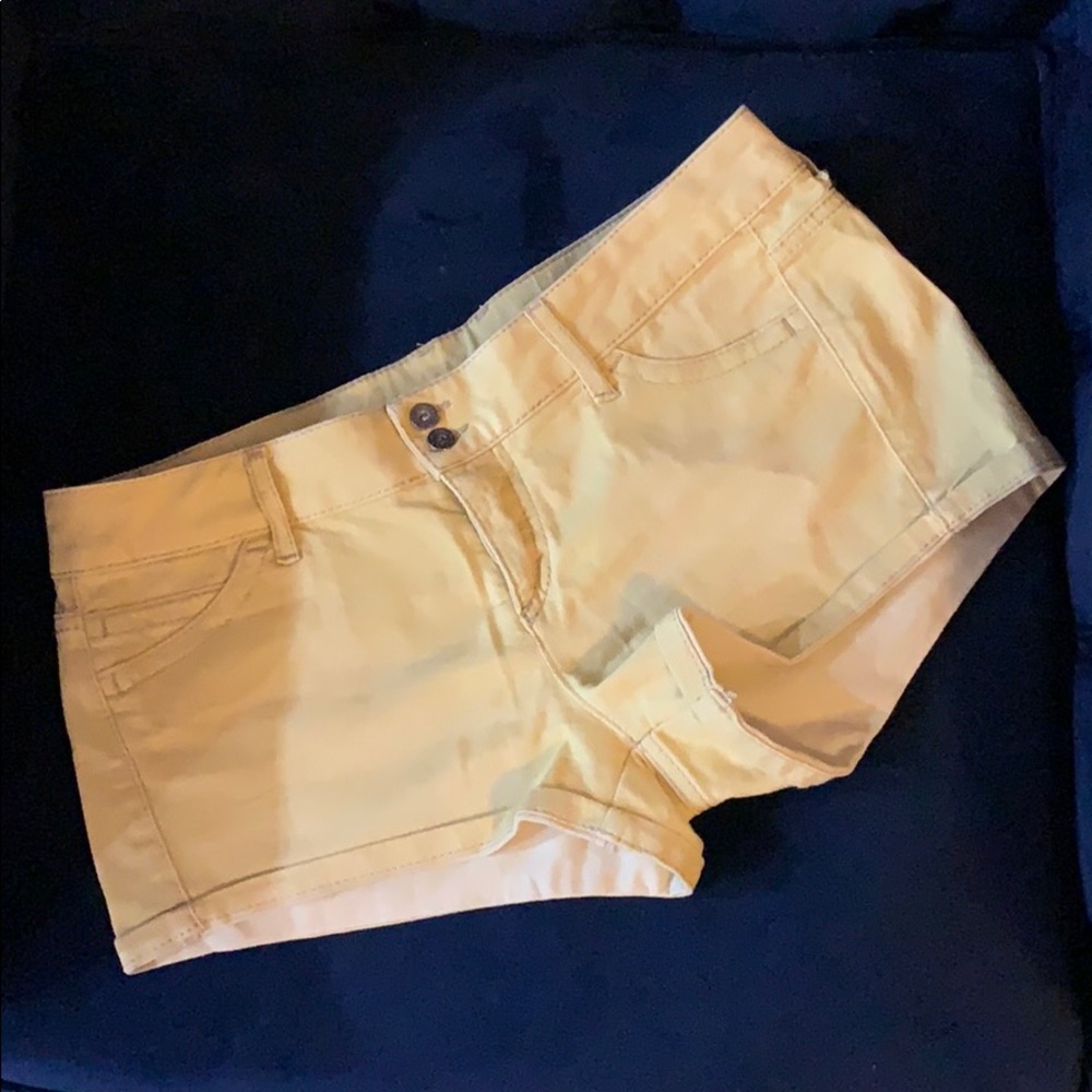 Benetton Yellow Jean Shorts